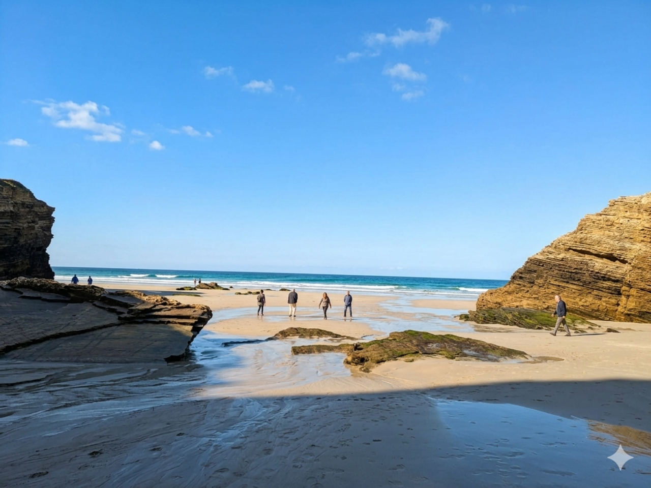 Playa de las Catedrales, Lugo y Ribadeo desde A Coruña