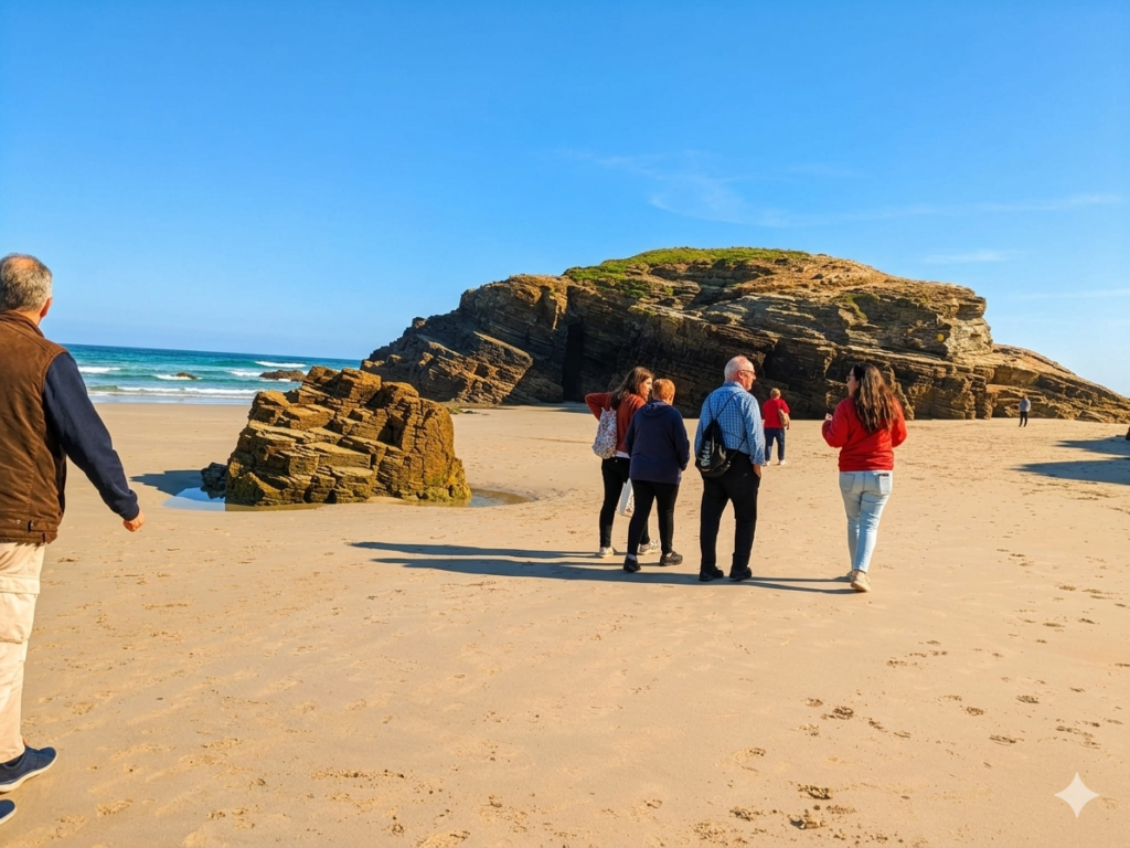 Playa de las Catedrales, Lugo y Ribadeo desde Santiago