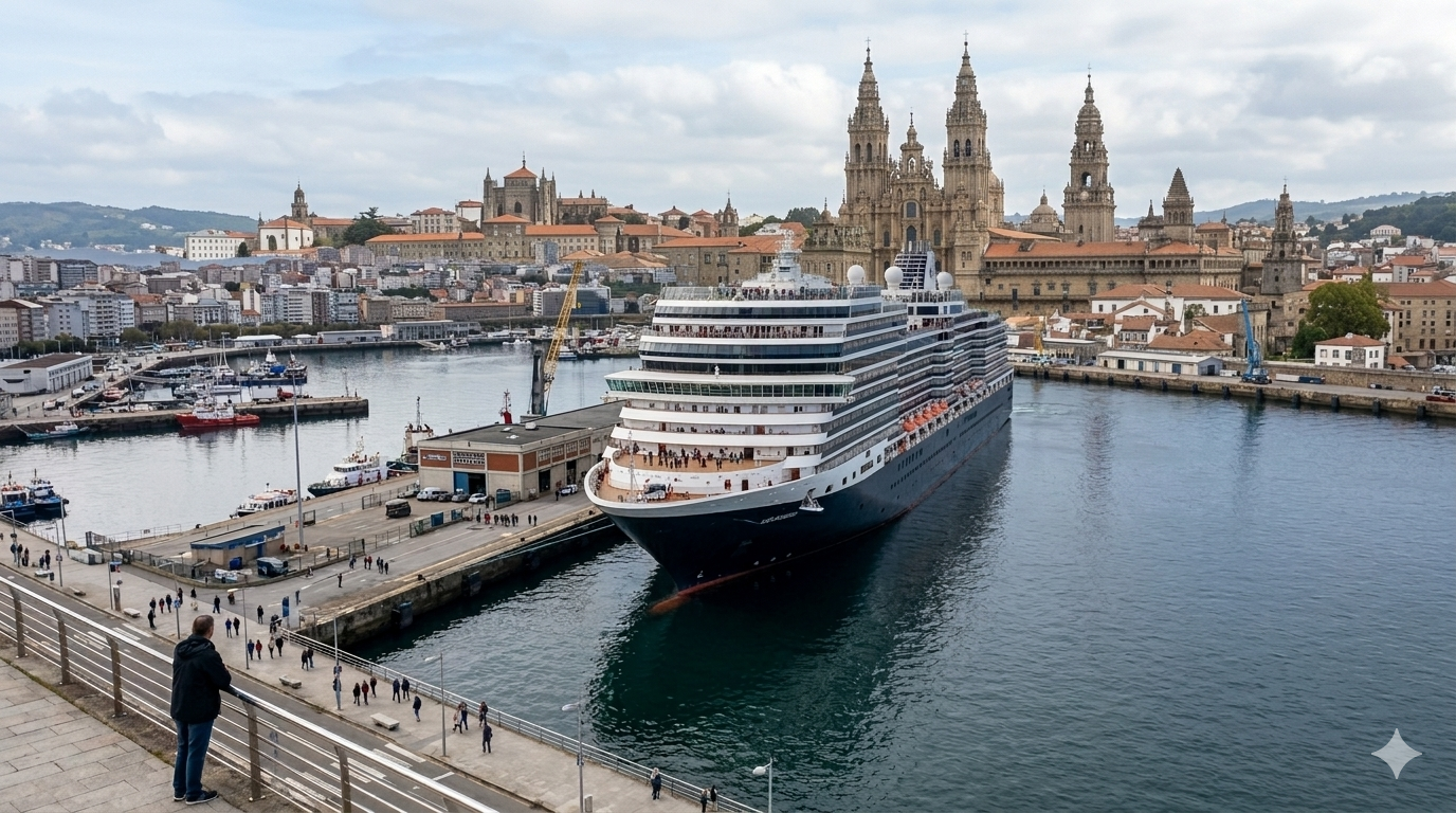 Excursión privada para cruceristas: A Coruña y Santiago