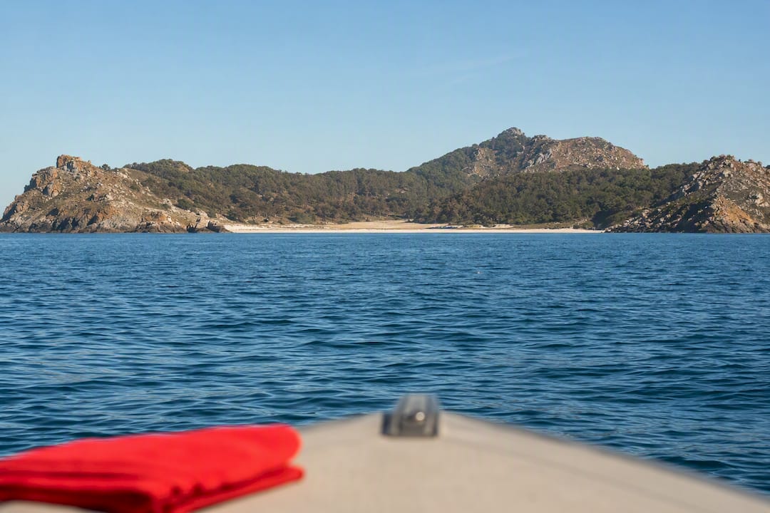 Panorámica de las Islas Cíes durante el trayecto