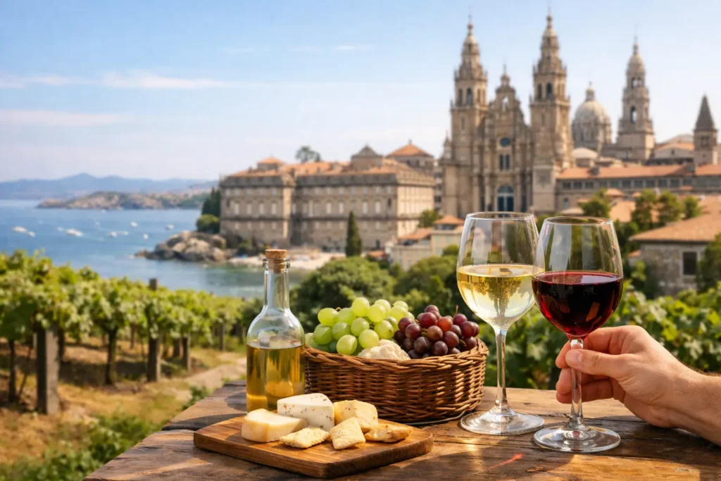 Tour delle Rías Baixas da Santiago con degustazione di vino