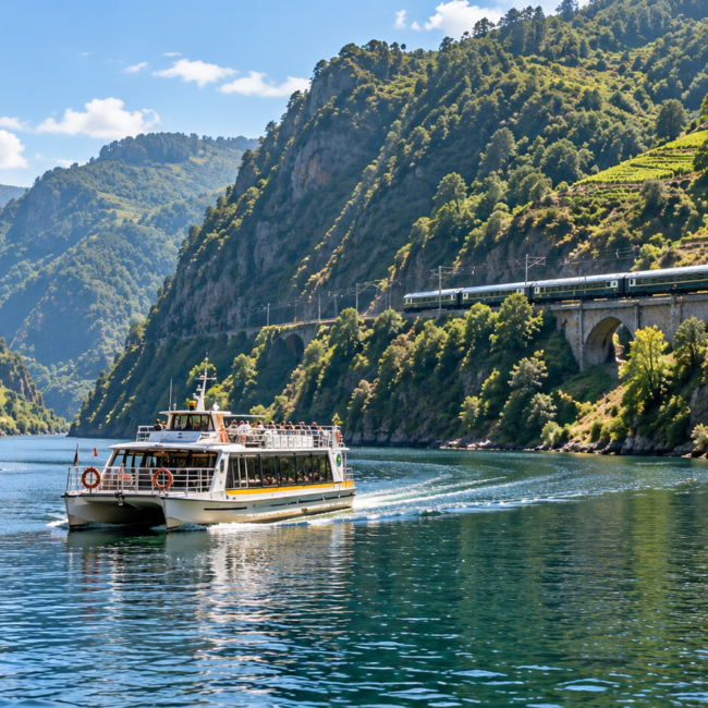 Ribeira Sacra en Tren y Barco: Paisajes, Sabores y Tradición