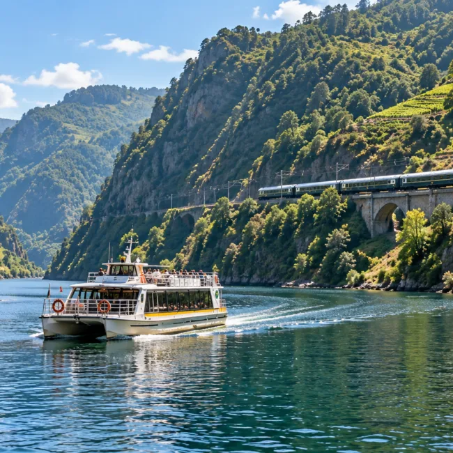 Ribeira Sacra en tren y barco desde Santiago