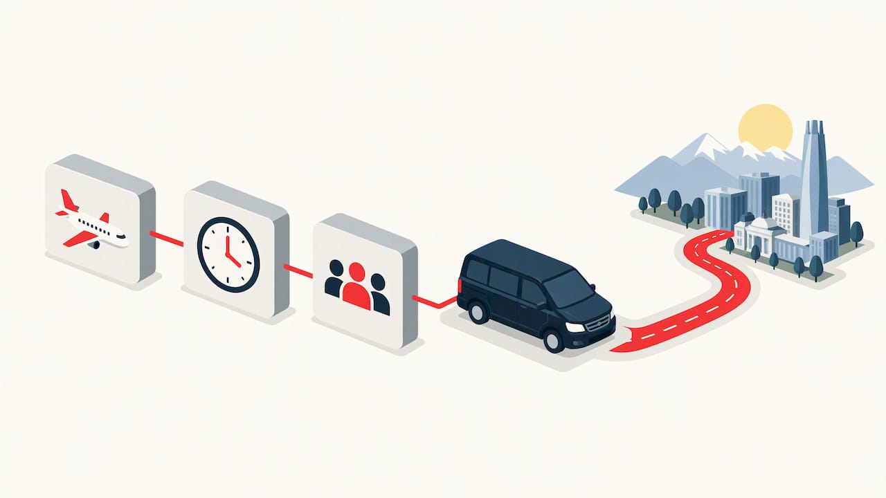 Coordinación del servicio de traslado desde el aeropuerto