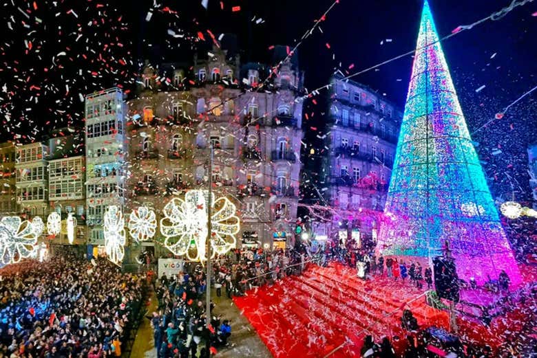 Excursión a las Luces de Navidad de Vigo desde Santiago de Compostela