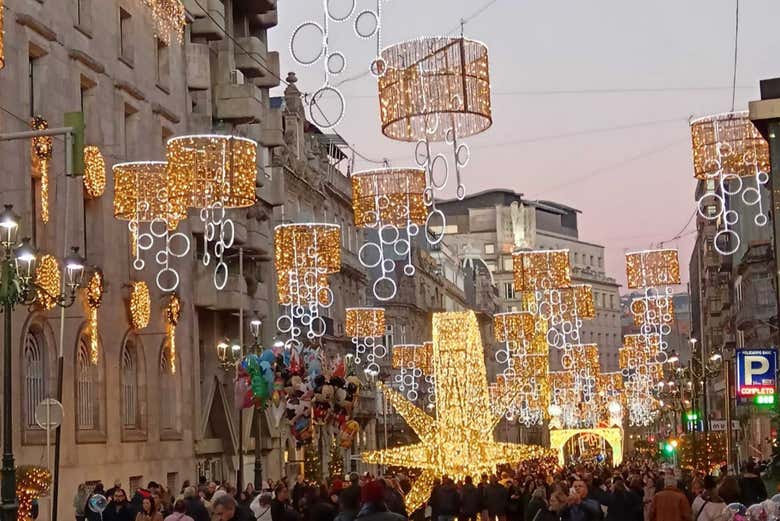 Excursión a las Luces de Navidad de Vigo desde Santiago de Compostela